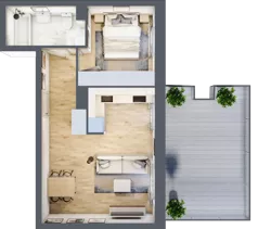 2 pokoje, mieszkanie 41,74 m², piętro 2, oferta nr B/92, Apartamenty nad Oławką 2, Wrocław, Przedmieście Oławskie, Krzyki, ul. Krakowska 98a
