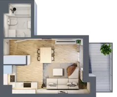 1 pokój, mieszkanie 25,97 m², piętro 5, oferta nr B/83, Apartamenty nad Oławką 2, Wrocław, Przedmieście Oławskie, Krzyki, ul. Krakowska 98a