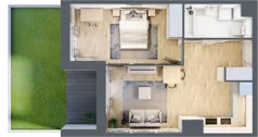 2 pokoje, mieszkanie 41,45 m², piętro 1, oferta nr C/10, 29. Aleja bud. C, Kraków, Stare Miasto, Warszawskie, al. 29 Listopada