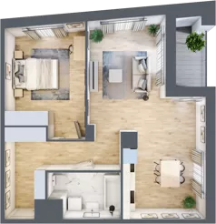 2 pokoje, mieszkanie 60,92 m², piętro 6, oferta nr C/44, 29. Aleja bud. C, Kraków, Stare Miasto, Warszawskie, al. 29 Listopada