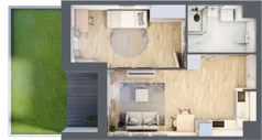2 pokoje, mieszkanie 42,80 m², parter, oferta nr C/49, 29. Aleja bud. C, Kraków, Stare Miasto, Warszawskie, al. 29 Listopada