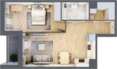 2 pokoje, mieszkanie 48,02 m², piętro 3, oferta nr C/73, 29. Aleja bud. C, Kraków, Stare Miasto, Warszawskie, al. 29 Listopada