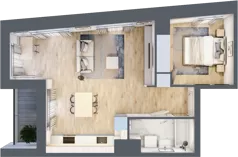 2 pokoje, mieszkanie 47,26 m², piętro 9, oferta nr C/132, 29. Aleja bud. C, Kraków, Stare Miasto, Warszawskie, al. 29 Listopada
