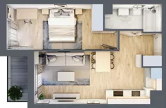 2 pokoje, mieszkanie 40,28 m², piętro 4, oferta nr A/75, Hubska 100 etap 2, Wrocław, Huby, Krzyki, ul. Hubska 100