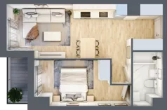 2 pokoje, mieszkanie 40,36 m², piętro 6, oferta nr A/111, Hubska 100 etap 2, Wrocław, Huby, Krzyki, ul. Hubska 100