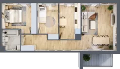 3 pokoje, mieszkanie 68,60 m², piętro 3, oferta nr C/22, Osiedle Rapsodia 2, Wrocław, Karłowice-Różanka, Różanka, ul. Wołowska 5
