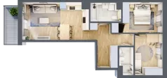 3 pokoje, mieszkanie 58,51 m², piętro 2, oferta nr C/39, Mokotów Sportowy 1 B, Warszawa, Mokotów, Augustówka, ul. Antoniewska