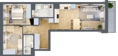 3 pokoje, mieszkanie 59,91 m², parter, oferta nr C/1, Mokotów Sportowy 1 B, Warszawa, Mokotów, Augustówka, ul. Antoniewska