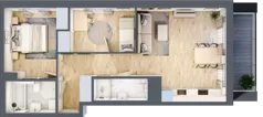 3 pokoje, mieszkanie 59,42 m², piętro 2, oferta nr C/15, Mokotów Sportowy 1 B, Warszawa, Mokotów, Augustówka, ul. Antoniewska