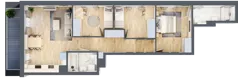4 pokoje, mieszkanie 77,42 m², piętro 1, oferta nr C/11, Mokotów Sportowy 1 B, Warszawa, Mokotów, Augustówka, ul. Antoniewska