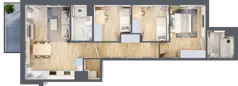 4 pokoje, mieszkanie 72,12 m², piętro 3, oferta nr D/25, Mokotów Sportowy 1 B, Warszawa, Mokotów, Augustówka, ul. Antoniewska