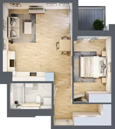 2 pokoje, mieszkanie 51,18 m², piętro 2, oferta nr D/14, Mokotów Sportowy 1 B, Warszawa, Mokotów, Augustówka, ul. Antoniewska