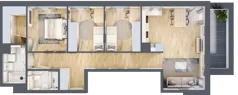 4 pokoje, mieszkanie 81,35 m², piętro 1, oferta nr D/3, Mokotów Sportowy 1 B, Warszawa, Mokotów, Augustówka, ul. Antoniewska