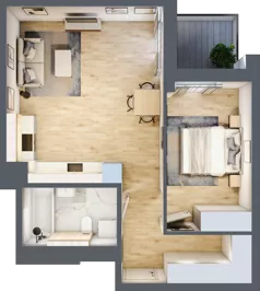2 pokoje, mieszkanie 51,18 m², piętro 4, oferta nr D/30, Mokotów Sportowy 1 B, Warszawa, Mokotów, Augustówka, ul. Antoniewska