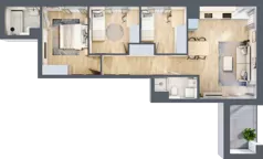 4 pokoje, mieszkanie 65,69 m², piętro 1, oferta nr D/10, Mokotów Sportowy 1 B, Warszawa, Mokotów, Augustówka, ul. Antoniewska