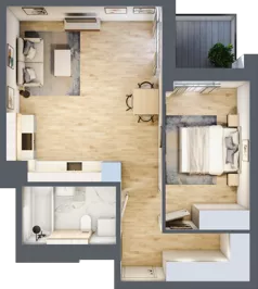 2 pokoje, mieszkanie 51,18 m², piętro 3, oferta nr D/22, Mokotów Sportowy 1 B, Warszawa, Mokotów, Augustówka, ul. Antoniewska