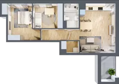 3 pokoje, mieszkanie 59,81 m², piętro 3, oferta nr E/30, Mokotów Sportowy 1 B, Warszawa, Mokotów, Augustówka, ul. Antoniewska
