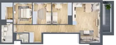 4 pokoje, mieszkanie 80,55 m², piętro 1, oferta nr E/7, Mokotów Sportowy 1 B, Warszawa, Mokotów, Augustówka, ul. Antoniewska