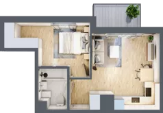 2 pokoje, mieszkanie 35,99 m², piętro 1, oferta nr A/78, Metro Zachód 8 bud. A, C, Warszawa, Bemowo, Chrzanów, ul. Szeligowska
