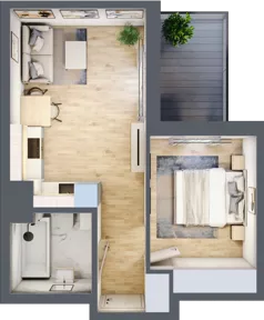 2 pokoje, mieszkanie 36,67 m², piętro 1, oferta nr A/20, Metro Zachód 8 bud. A, C, Warszawa, Bemowo, Chrzanów, ul. Szeligowska