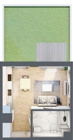 1 pokój, mieszkanie 27,09 m², parter, oferta nr A/6, Metro Zachód 8 bud. A, C, Warszawa, Bemowo, Chrzanów, ul. Szeligowska