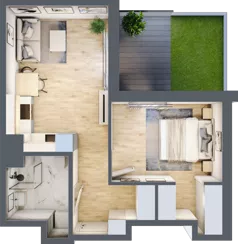 2 pokoje, mieszkanie 41,50 m², parter, oferta nr A/10, Metro Zachód 8 bud. A, C, Warszawa, Bemowo, Chrzanów, ul. Szeligowska