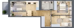 3 pokoje, mieszkanie 54,69 m², piętro 1, oferta nr F/64, Apartamenty Park Matecznego bud. F i G, Kraków, Podgórze, Mateczny, ul. Rydlówka / Nowoorawska