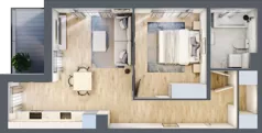 2 pokoje, mieszkanie 47,60 m², piętro 2, oferta nr R/9, Wille Biskupin etap 1.3, Wrocław, Biskupin-Sępolno-Dąbie-Bartoszowice, Śródmieście, ul. Braci Gierymskich