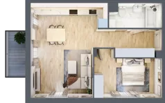 2 pokoje, mieszkanie 51,99 m², piętro 2, oferta nr R/8, Wille Biskupin etap 1.3, Wrocław, Biskupin-Sępolno-Dąbie-Bartoszowice, Śródmieście, ul. Braci Gierymskich