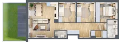 4 pokoje, mieszkanie 76,29 m², parter, oferta nr B/2, Osiedle Zielna 4.2, Wrocław, Psie Pole-Zawidawie, Psie Pole, ul. Zielna