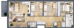 4 pokoje, mieszkanie 76,29 m², piętro 1, oferta nr B/9, Osiedle Zielna 4.2, Wrocław, Psie Pole-Zawidawie, Psie Pole, ul. Zielna