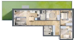 4 pokoje, mieszkanie 72,74 m², parter, oferta nr A/1, Mokotów Sportowy 3, Warszawa, Mokotów, Augustówka, ul. Antoniewska