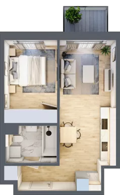 2 pokoje, mieszkanie 37,77 m², piętro 2, oferta nr A/46, Mokotów Sportowy 3, Warszawa, Mokotów, Augustówka, ul. Antoniewska