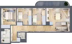 4 pokoje, mieszkanie 68,22 m², piętro 1, oferta nr A/37, Mokotów Sportowy 3, Warszawa, Mokotów, Augustówka, ul. Antoniewska