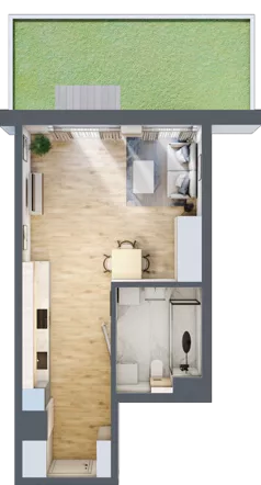 1 pokój, mieszkanie 39,38 m², parter, oferta nr A/2, Mokotów Sportowy 3, Warszawa, Mokotów, Augustówka, ul. Antoniewska