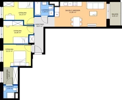 4 pokoje, mieszkanie 72,72 m², piętro 3, oferta nr A/26, Mokotów Sportowy 3, Warszawa, Mokotów, Augustówka, ul. Antoniewska