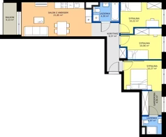 4 pokoje, mieszkanie 72,80 m², piętro 1, oferta nr A/42, Mokotów Sportowy 3, Warszawa, Mokotów, Augustówka, ul. Antoniewska