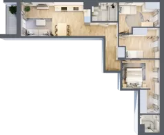 4 pokoje, mieszkanie 72,80 m², piętro 1, oferta nr A/42, Mokotów Sportowy 3, Warszawa, Mokotów, Augustówka, ul. Antoniewska