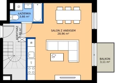 1 pokój, mieszkanie 71,46 m², piętro 3, oferta nr B2/42, Osiedle Arkadia, Wrocław, Polanowice-Poświętne-Ligota, Poświętne, ul. Ramiszowska 6