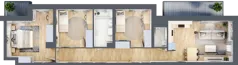 4 pokoje, mieszkanie 78,84 m², piętro 2, oferta nr B2/26, Osiedle Arkadia, Wrocław, Polanowice-Poświętne-Ligota, Poświętne, ul. Ramiszowska 6