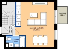 1 pokój, mieszkanie 71,17 m², piętro 3, oferta nr B2/43, Osiedle Arkadia, Wrocław, Polanowice-Poświętne-Ligota, Poświętne, ul. Ramiszowska 6