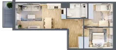 3 pokoje, mieszkanie 53,79 m², piętro 2, oferta nr A/54, Osiedle Myśliborska, Warszawa, Białołęka, Żerań, ul. Myśliborska / Ochorowicza