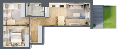 3 pokoje, mieszkanie 54,15 m², piętro 2, oferta nr B/11, Osiedle Myśliborska, Warszawa, Białołęka, Żerań, ul. Myśliborska / Ochorowicza