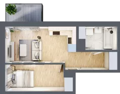 2 pokoje, mieszkanie 34,10 m², piętro 3, oferta nr A/110, Osiedle Myśliborska, Warszawa, Białołęka, Żerań, ul. Myśliborska / Ochorowicza