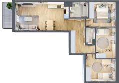 4 pokoje, mieszkanie 74,21 m², piętro 4, oferta nr A/31, Osiedle Myśliborska, Warszawa, Białołęka, Żerań, ul. Myśliborska / Ochorowicza