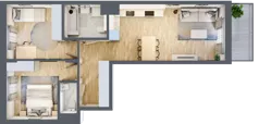 3 pokoje, mieszkanie 58,74 m², piętro 4, oferta nr A/61, Osiedle Myśliborska, Warszawa, Białołęka, Żerań, ul. Myśliborska / Ochorowicza