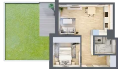 2 pokoje, mieszkanie 37,68 m², parter, oferta nr B/80, Osiedle Myśliborska, Warszawa, Białołęka, Żerań, ul. Myśliborska / Ochorowicza