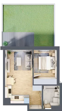 2 pokoje, mieszkanie 35,53 m², piętro 1, oferta nr A/94, Osiedle Myśliborska, Warszawa, Białołęka, Żerań, ul. Myśliborska / Ochorowicza