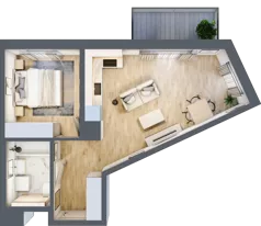 2 pokoje, mieszkanie 41,87 m², piętro 1, oferta nr B/20, Osiedle Myśliborska, Warszawa, Białołęka, Żerań, ul. Myśliborska / Ochorowicza