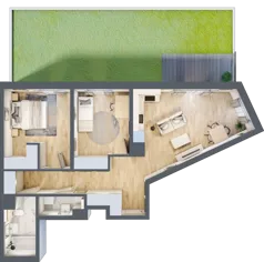 3 pokoje, mieszkanie 68,62 m², parter, oferta nr B/16, Osiedle Myśliborska, Warszawa, Białołęka, Żerań, ul. Myśliborska / Ochorowicza
